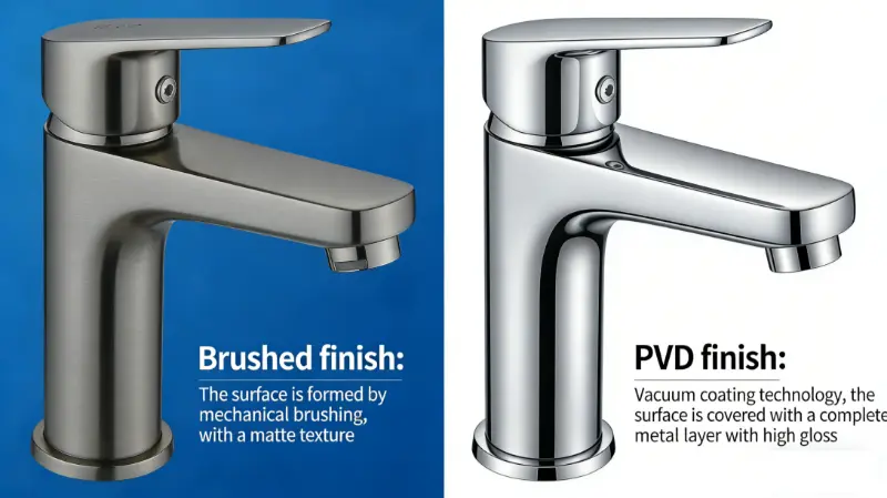 ตัวเลือก Faucet Finish: Brushed vs PVD Coating – ไหนดีที่สุดสำหรับตลาดของคุณ?
